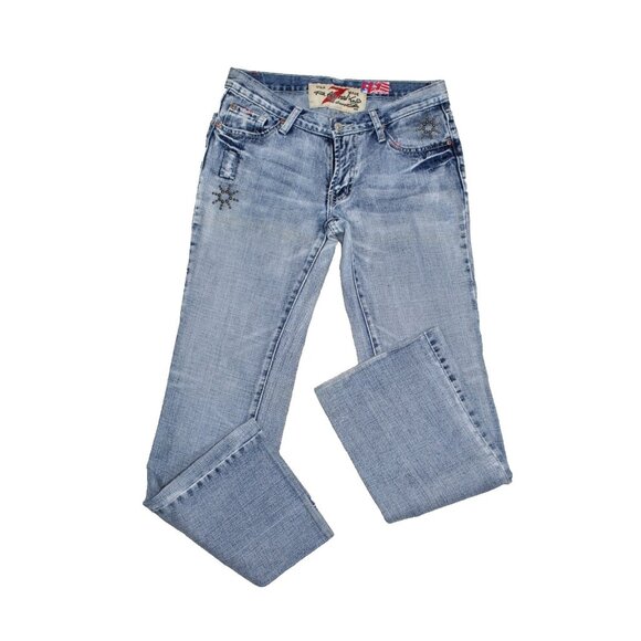 7 For All Mankind Womens Jeans Great Wall Of China Vintage Wash USA Made Size 28 - Picture 3 of 8